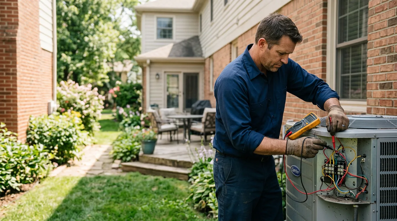 HVAC technician working near Forbes, ND